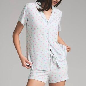 SKIMS candy heart soft lounge short set